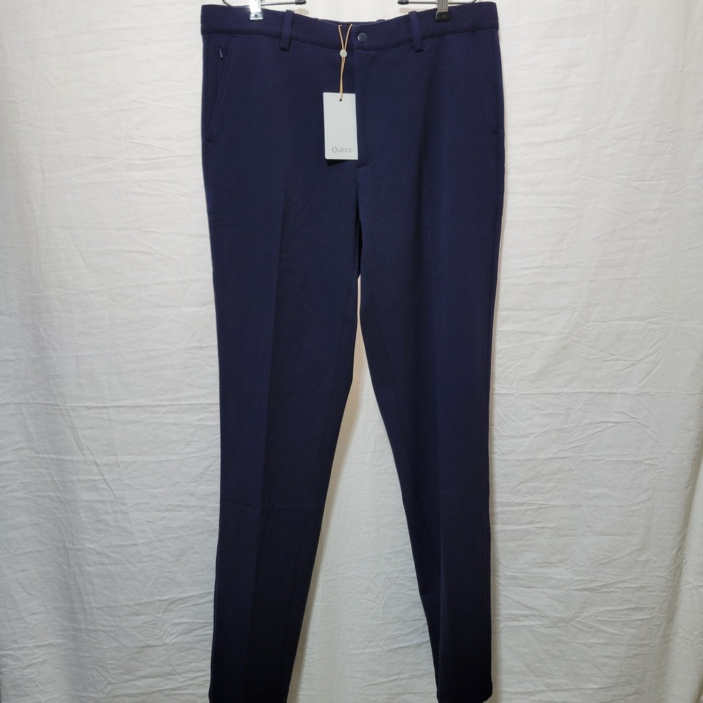 Quince Ultra Stretch 24/7 Smart Chino Pants Mens 31x32 Deep Navy Active NWT